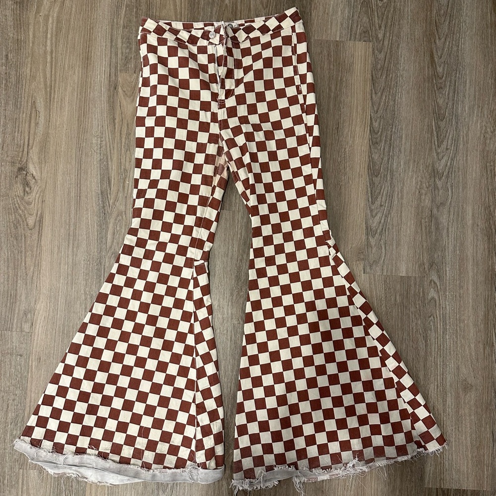 STILL AVAILABLE - FREE PEOPLE: Just float on flare in garnet checker pri…